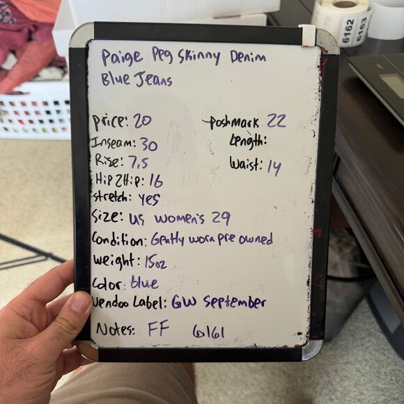 Paige PEG Skinny Denim Blue Jeans US Women's 29 - Picture 6 of 6